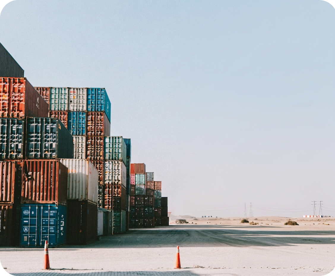 Cargo Containers at Port Facility